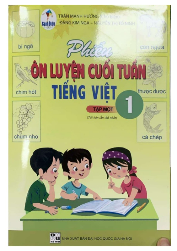Sách - Phiếu ôn luyện cuối tuần Tiếng Việt 1 Tập 1 ( Cánh diều )