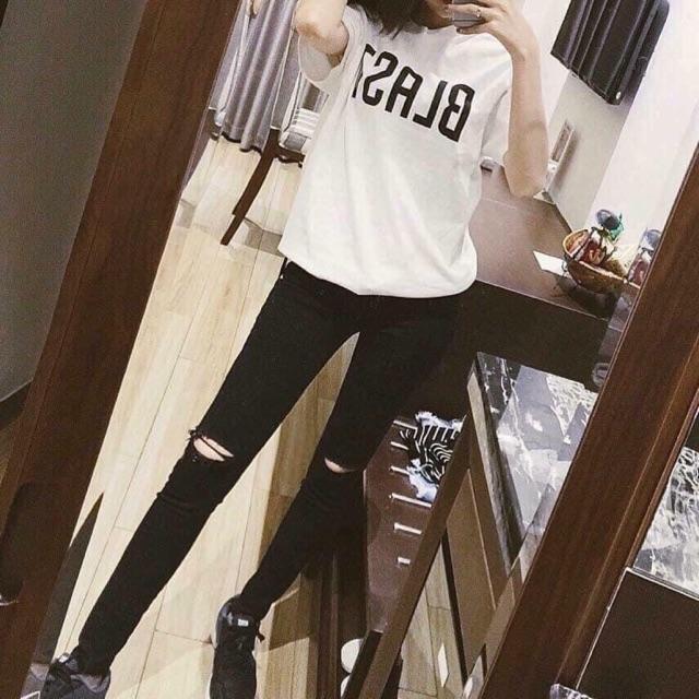 QUẦN JEANS RÁCH GỐI HÓT HÍT mã 501
