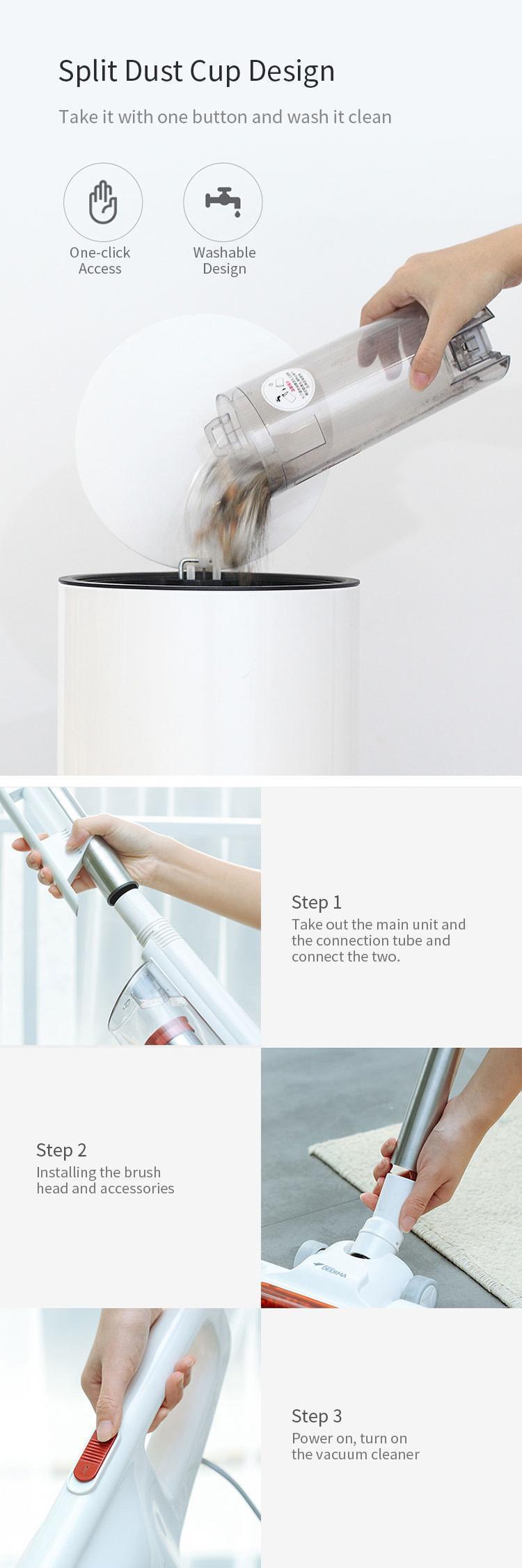 Xiaomi Deerma DX600S Small Household Upright Cleaner Handheld Vacuum Cleaner