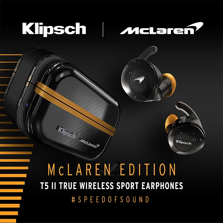 Tai nghe Klipsch T5 II True Wireless Sport McLaren - HÀNG CHÍNH HÃNG NEW 100%