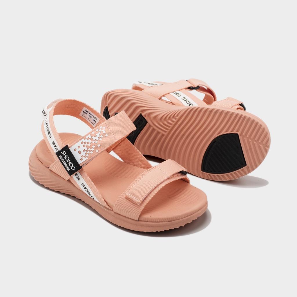 Giày Sandals Nữ Shondo F7 Continew Full Hồng Phấn F7N7272