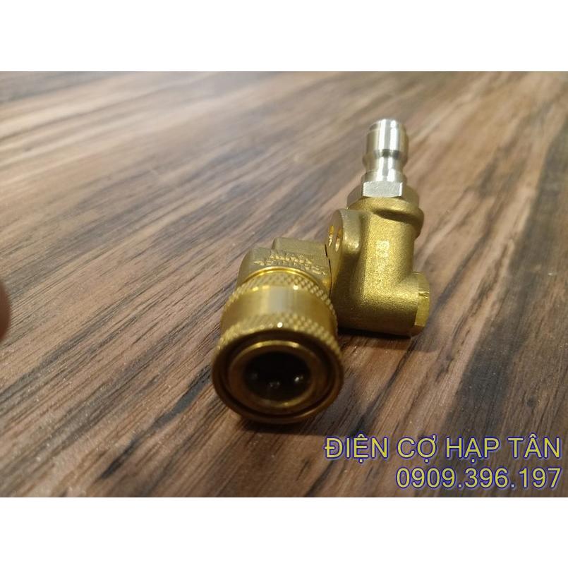 Khớp xoay điều chỉnh 3 góc nối nhanh béc súng xịt rửa của máy rửa xe - Ren nối nhanh 1/4 inch