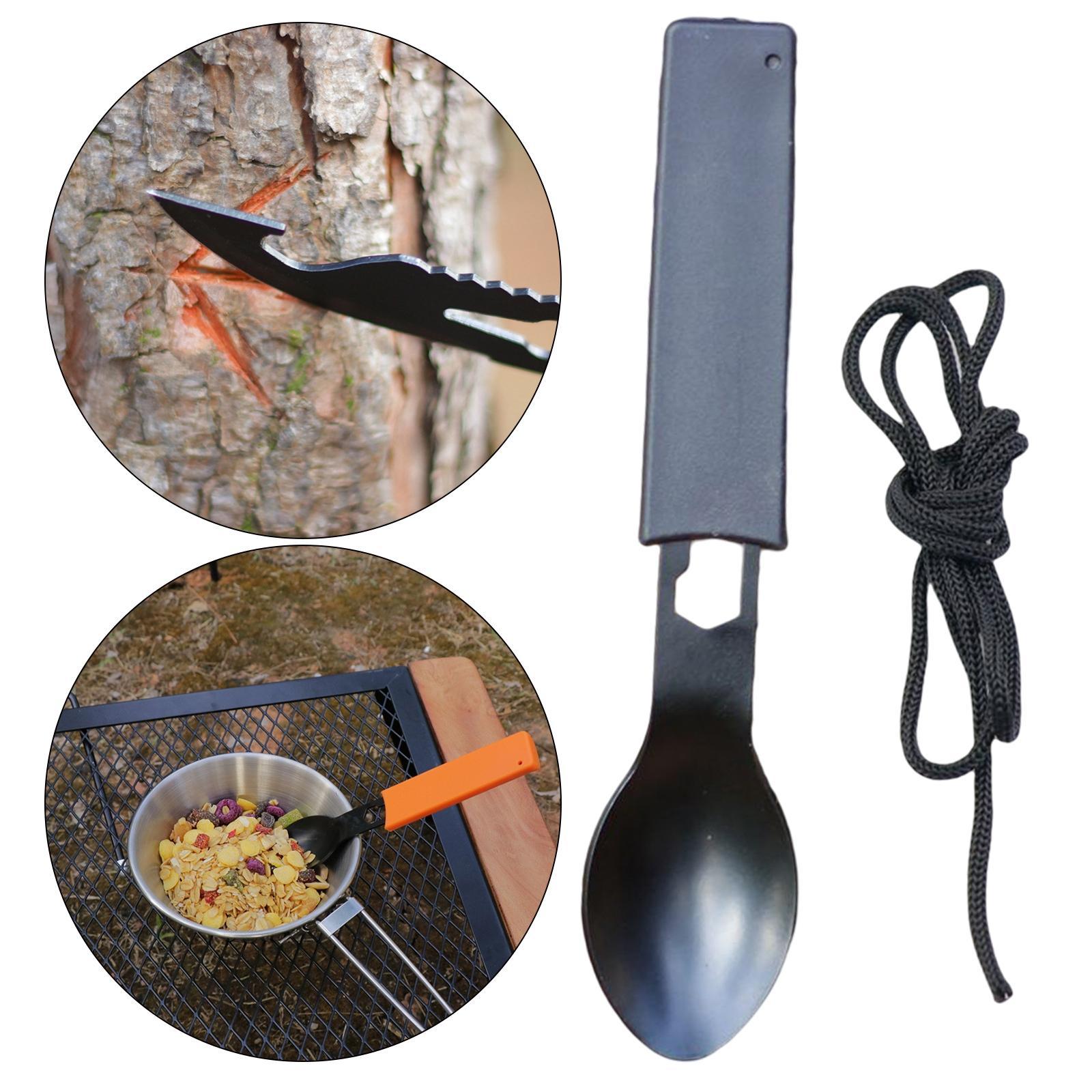 8 in1 Multifunction Tableware Spoon Camping Bottle Opener Fork Knife
