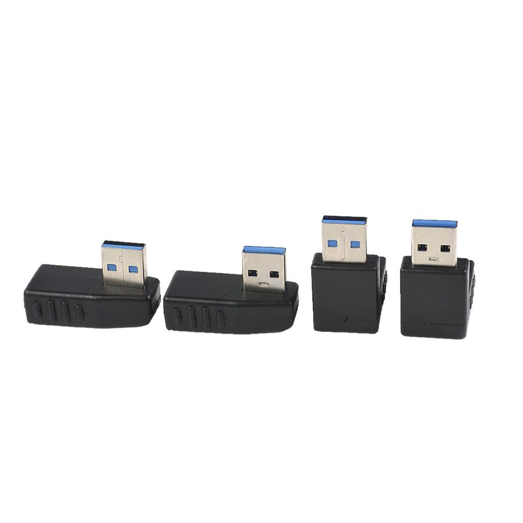 5Pcs USB Male to Female Extension Cable 90Degree Right Angle Adapter