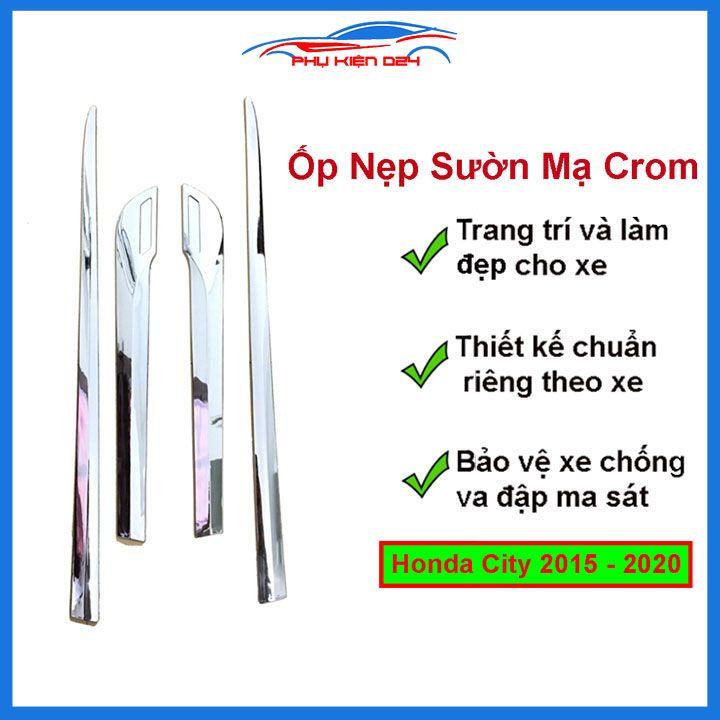 Bộ ốp nẹp sườn cho City 2015-2016-2017-2018-2019-2020 chống trầy trang trí bảo vệ xe
