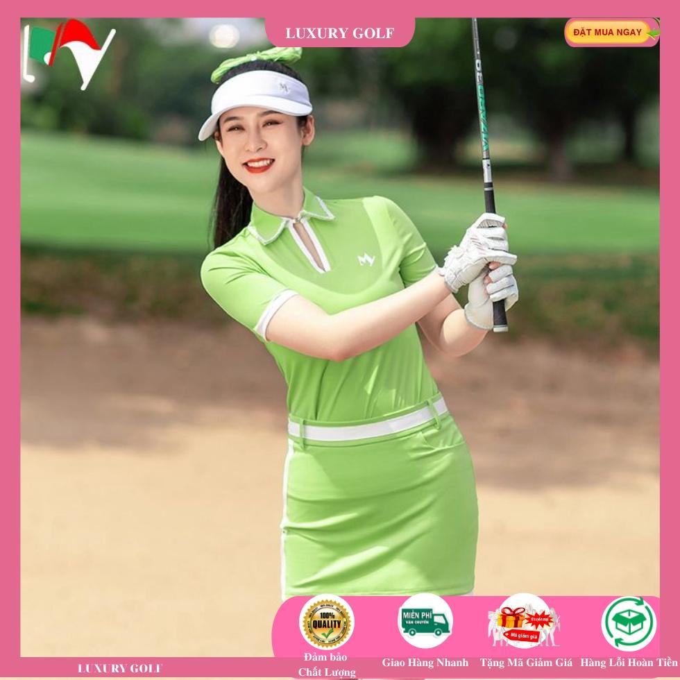 Set áo váy golf xanh lá tươi tắn trẻ trung MYGOLF