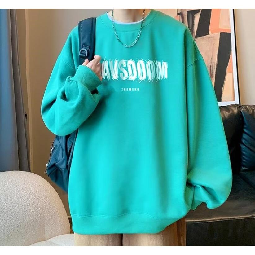 Áo Hoodie Tay Dài Cổ Tròn In Họa Tiết Thời Trang Mùa Thu Phong Cách Âu Mỹ Cổ Điển size M-3XL