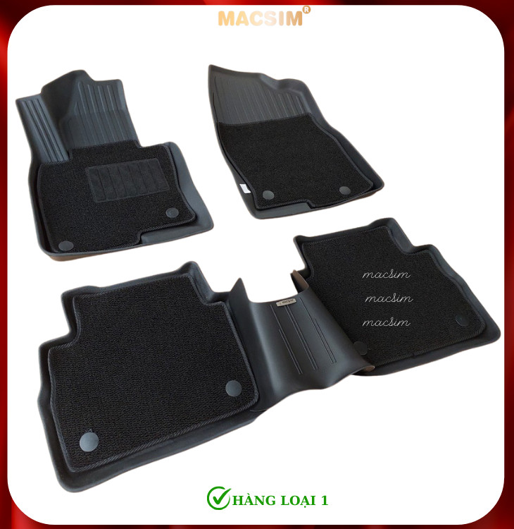 Thảm lót sàn ô tô 2 lớp cao cấp dành cho xe Mazda CX5 2012 - nay (sd) nhãn hiệu Macsim chất liệu TPE màu đen