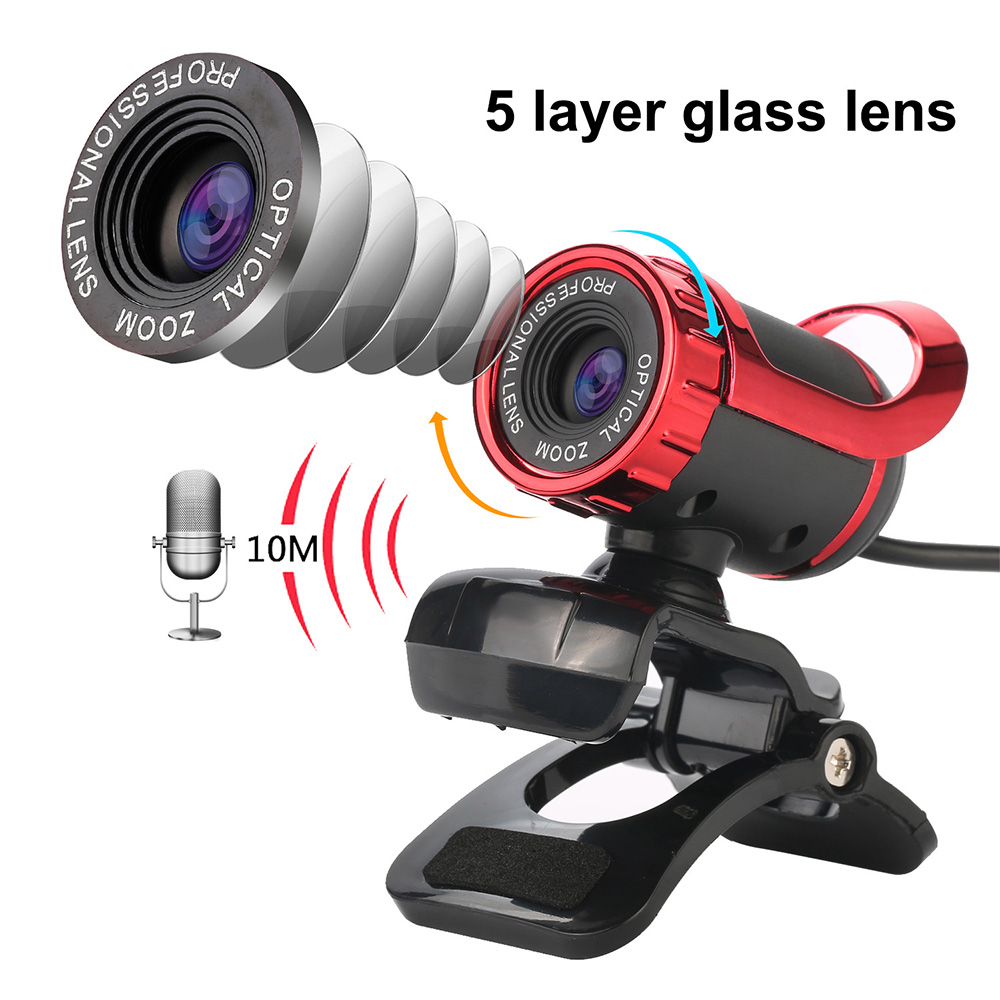 Webcam USB 2.0 cho máy tính để bàn tích hợp Micrô hấp thụ âm thanh Webcam cuộc gọi video