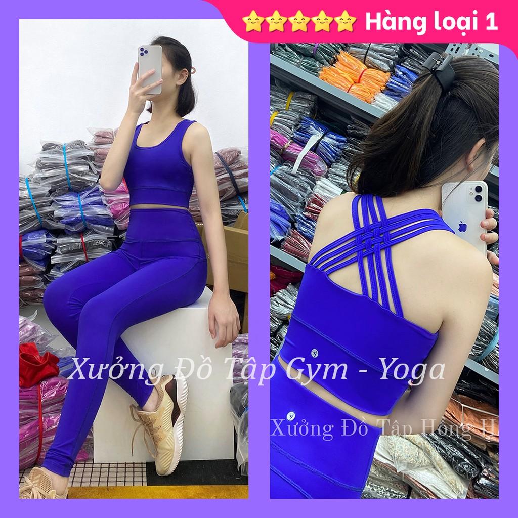 Cam kết ảnh thật 100% SET TẬP Yoga, Gym, Aerobic - Set Tập Thể Thao Nữ dài xanh ra rắn lưng đan dây