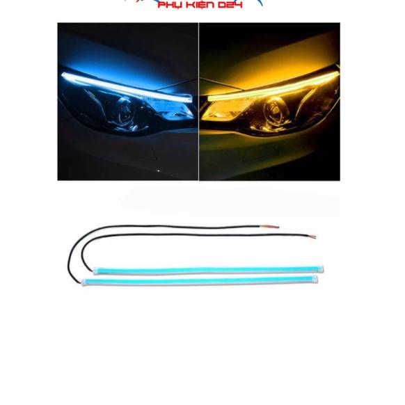 Bộ 2 Đèn Led Mí Led Audi Dán Đèn Xe Xi Nhan Nháy Đuổi 30/45/60Cm Nhiều Màu