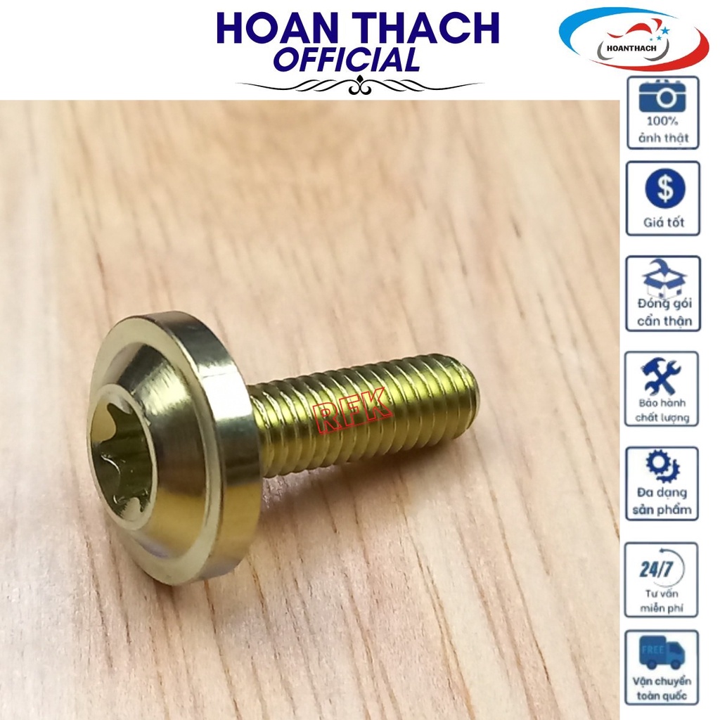 Ốc Gr5 Titan Dù 6L20 Vàng Gắn cho nhiều dòng xe SP016344 ( giá 1 con)