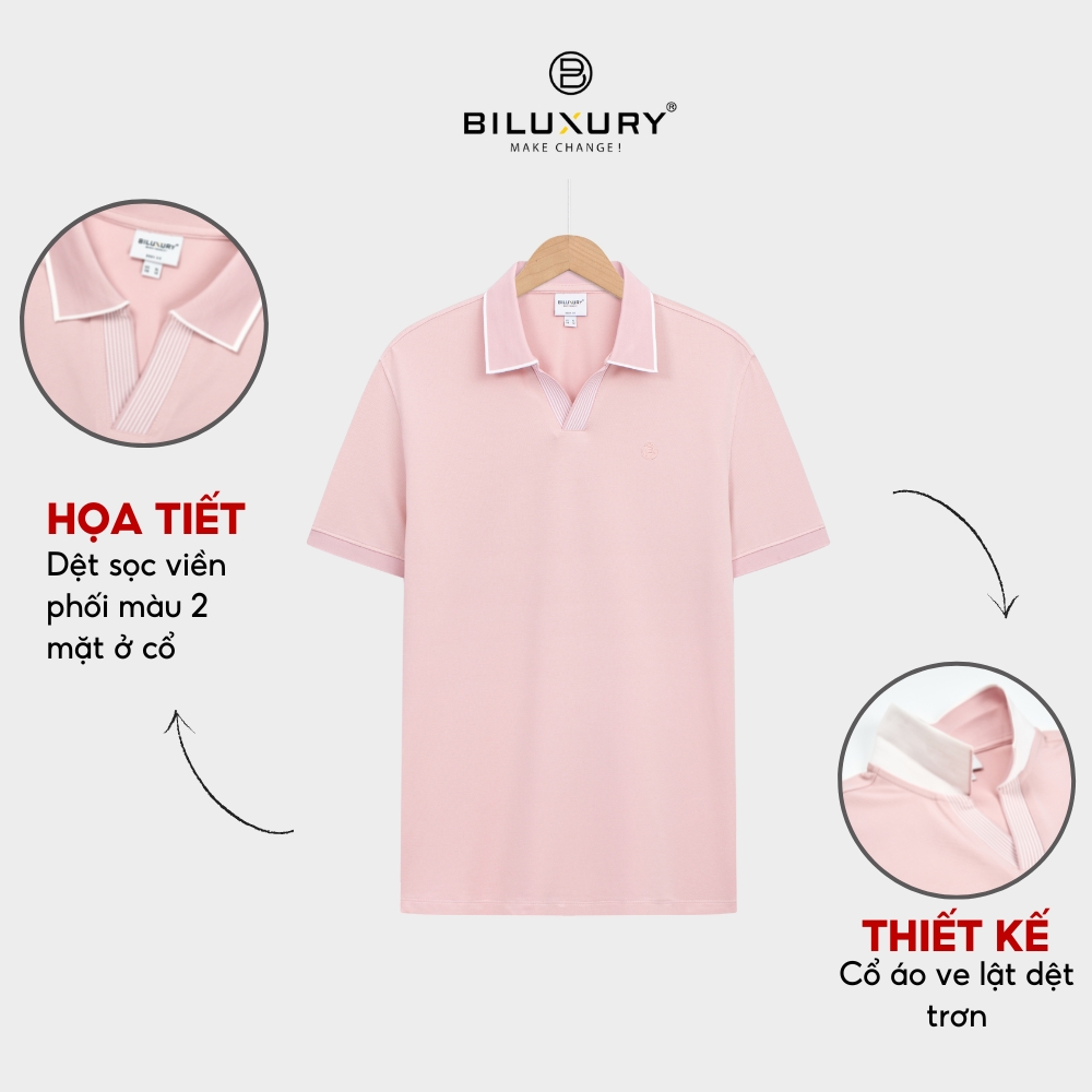 Áo Polo Nam Biluxury Swallow's Pink Design 7APCT013HOG