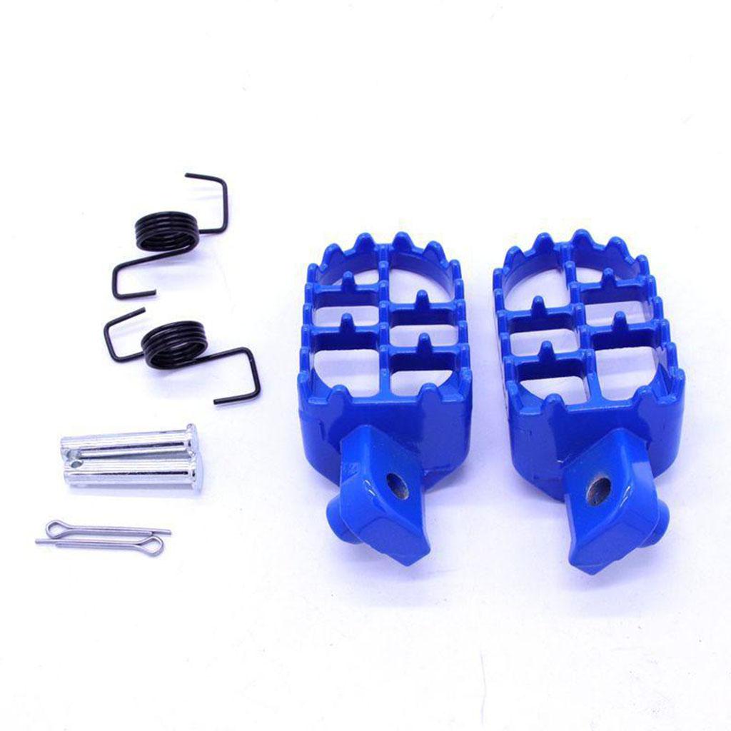 Blue Foot Pegs Rests Pedals for Yamaha PW50 PW80 for Honda XR50 XR70 Dirt Bike