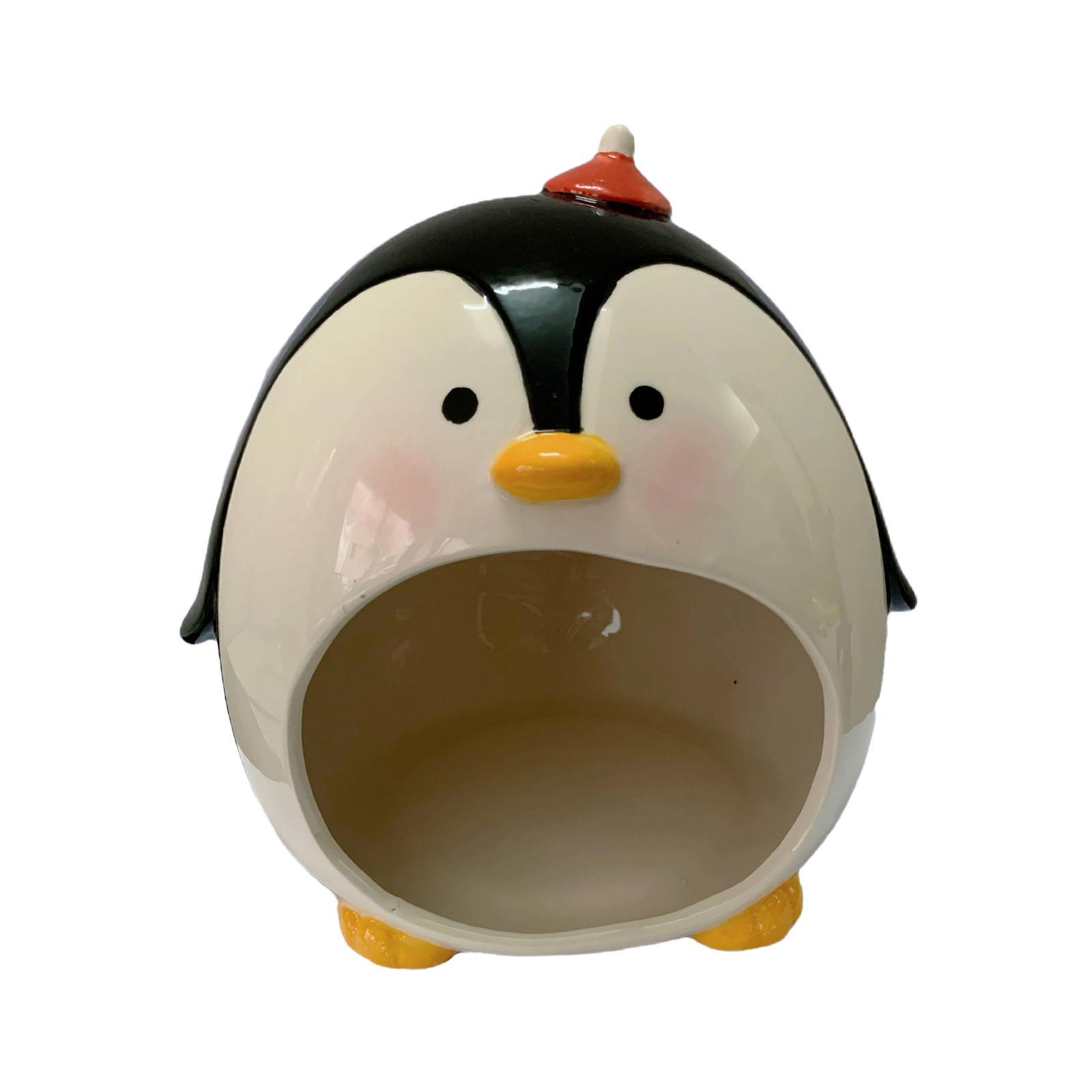 Hamster House Cave Bed Habitats Ceramic Penguin Shape Hamster Hideout House