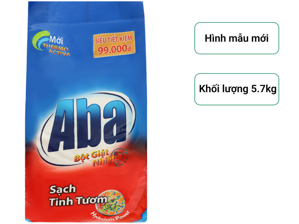 Bột giặt Aba túi 5,7kg