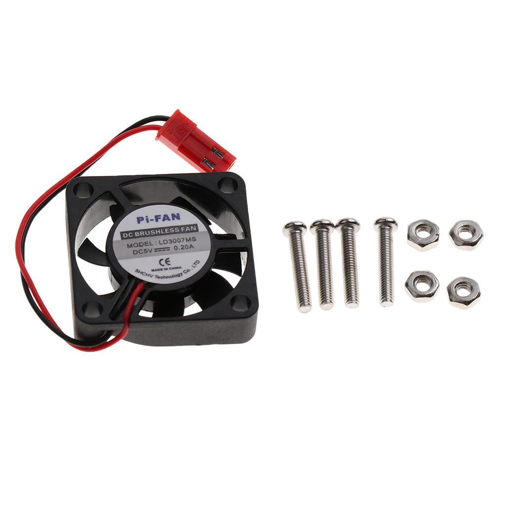 5Pcs 5V 0.2A Cooling Cooler Fan &Screw for Raspberry Pi Model B+/ Pi 2/3B