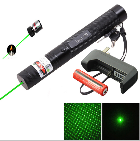 Hình ảnh Đèn Pin Laser - 303 PaKaSa LS được tặng kèm pin và sạc - Hàng Chính Hãng 