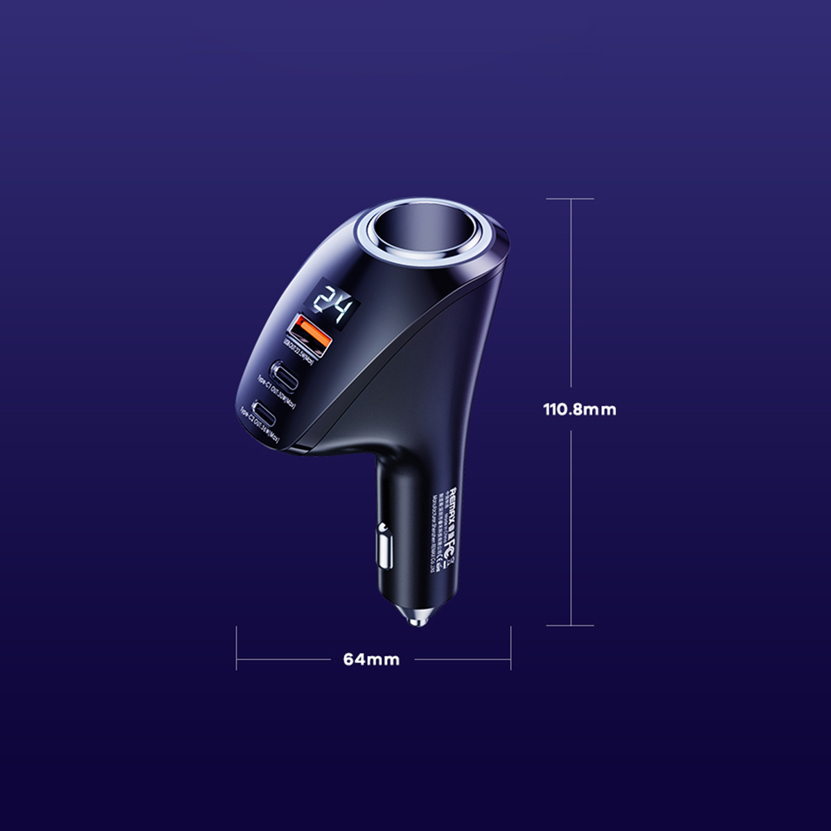 Tẩu sạc cho ô tô Remax RCC-339 Bộ chia tẩu sạc nhanh 88.5W chuẩn PD , Q.C 3.0 - Hàng Chính Hãng Remax