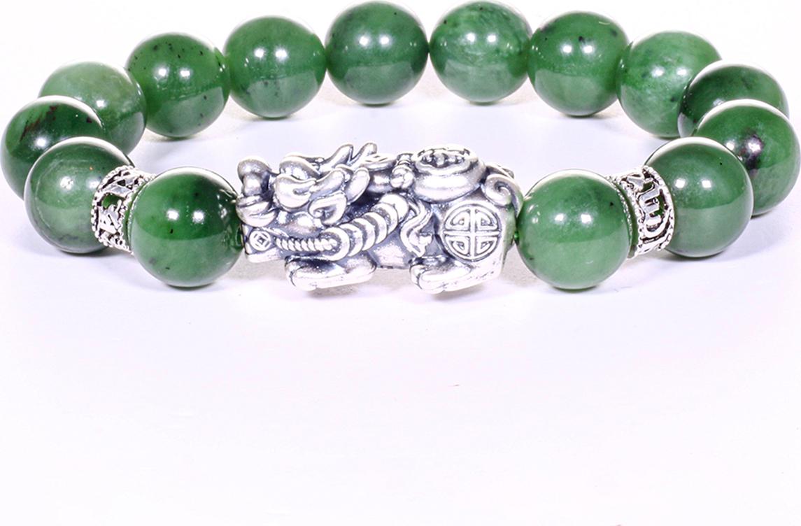 Vòng tay cặp đá ngọc bích canada hạt đá 12mm,10mm mệnh hỏa, mộc - Ngọc Quý Gemstones