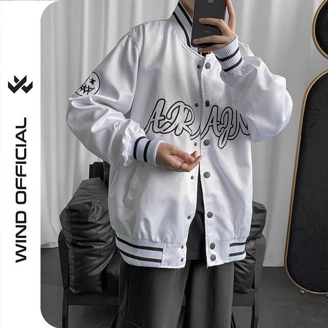 Áo khoác bomber dù unisex form rộng 2 lớp cực đẹp nam nữ thời trang kim gia