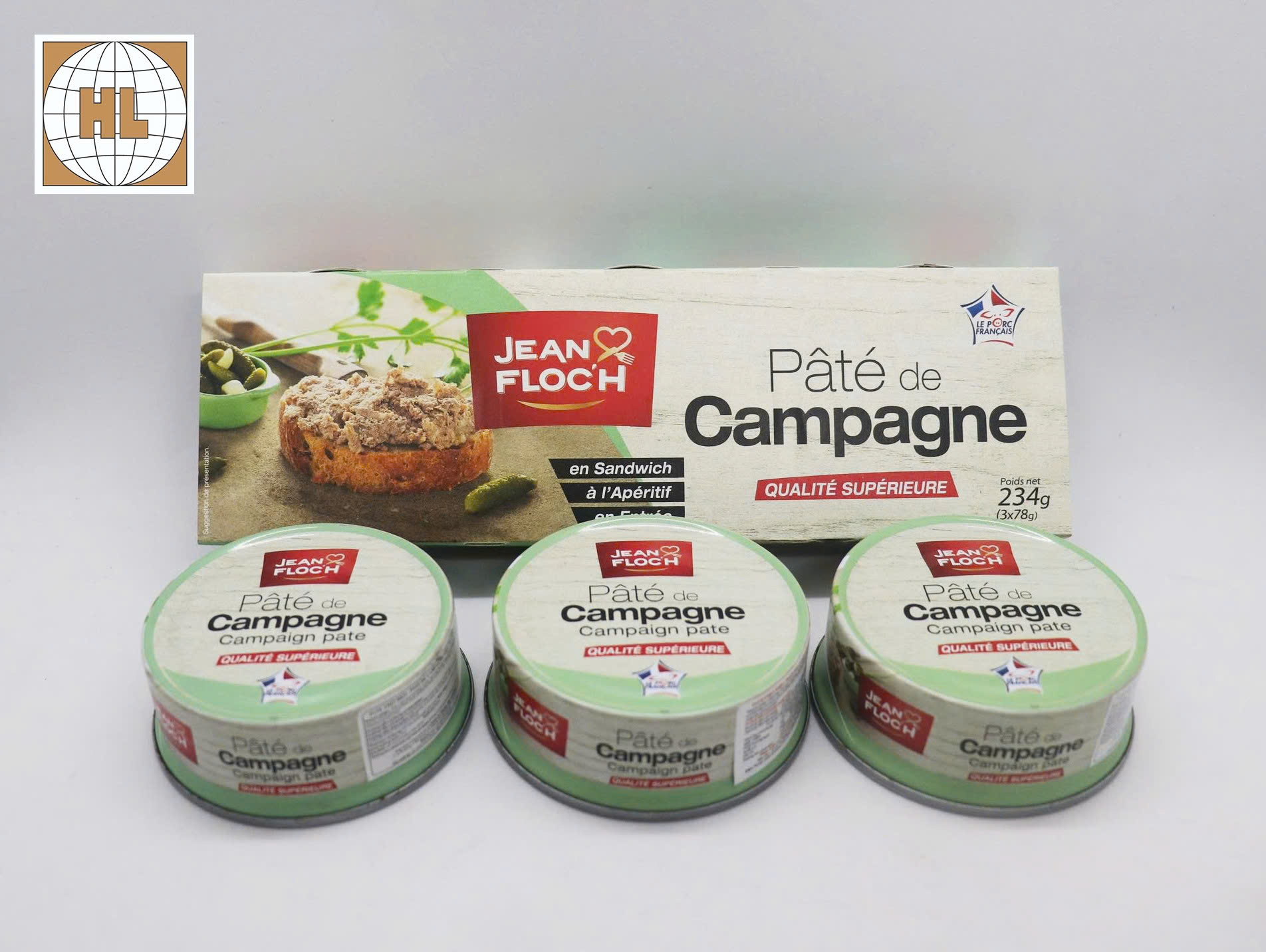 PATE THỊT HEO – CAMPAGNE HIỆU JEAN FLOC’H LỐC 234G ( 78G X3 HỘP)