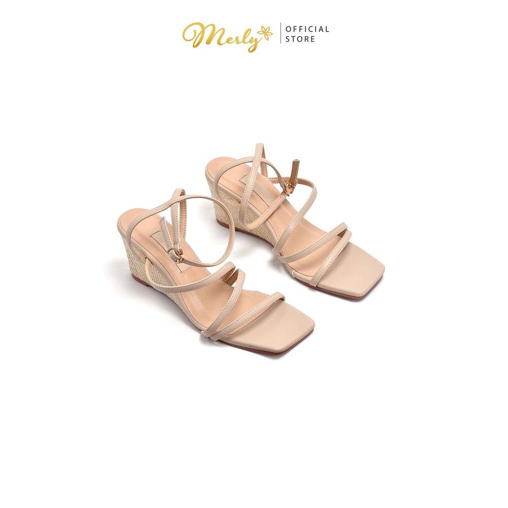 Giày Sandal Nữ Đê Xuồng Merly 1418, Sandal Nữ Big Size, Giày Đế Xuồng Cao gót