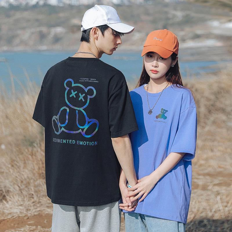 Áo thun nam tay lỡ Triumphal cotton phông unisex phong cách ulzzang hình in phát quang