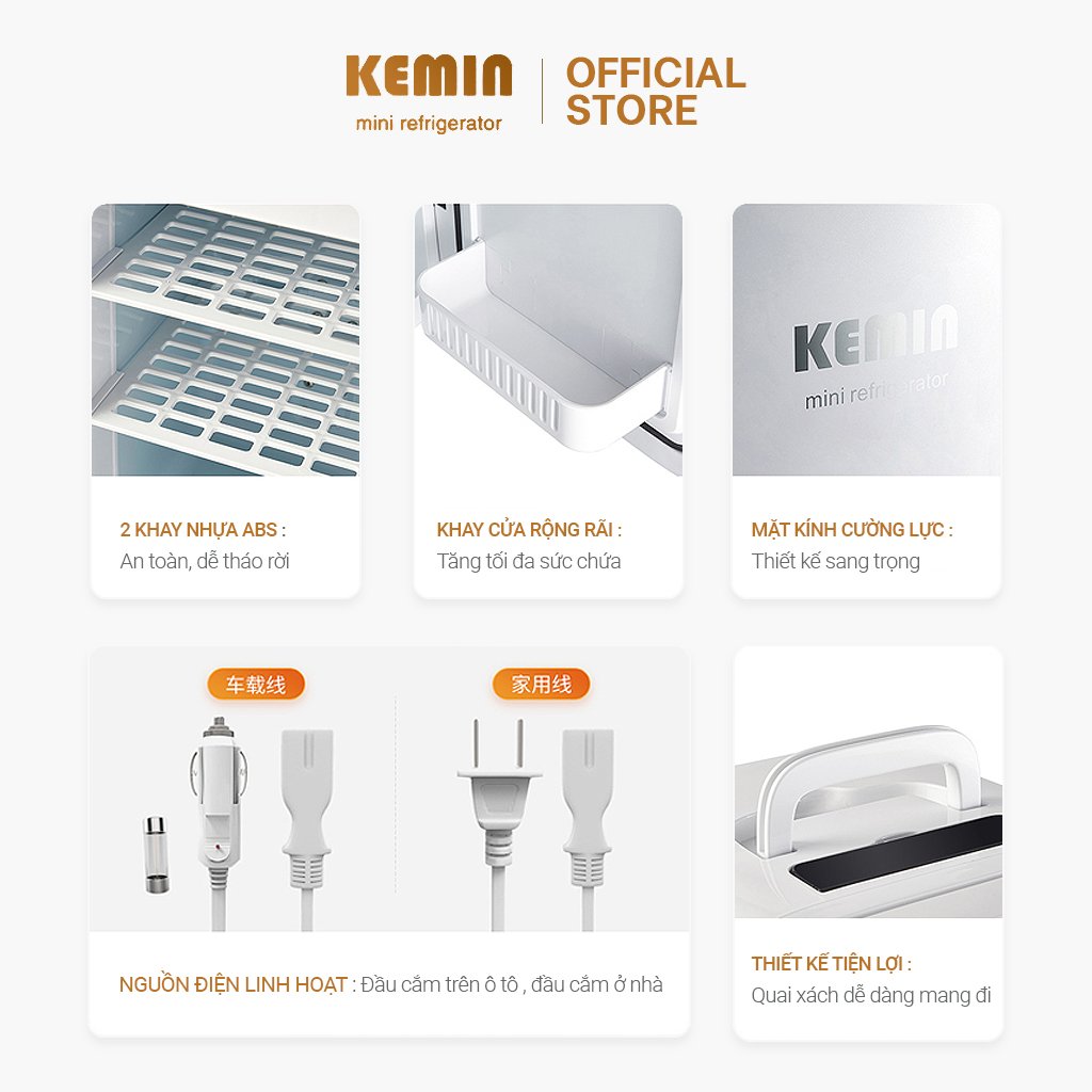 Tủ lạnh mini Kemin 25L