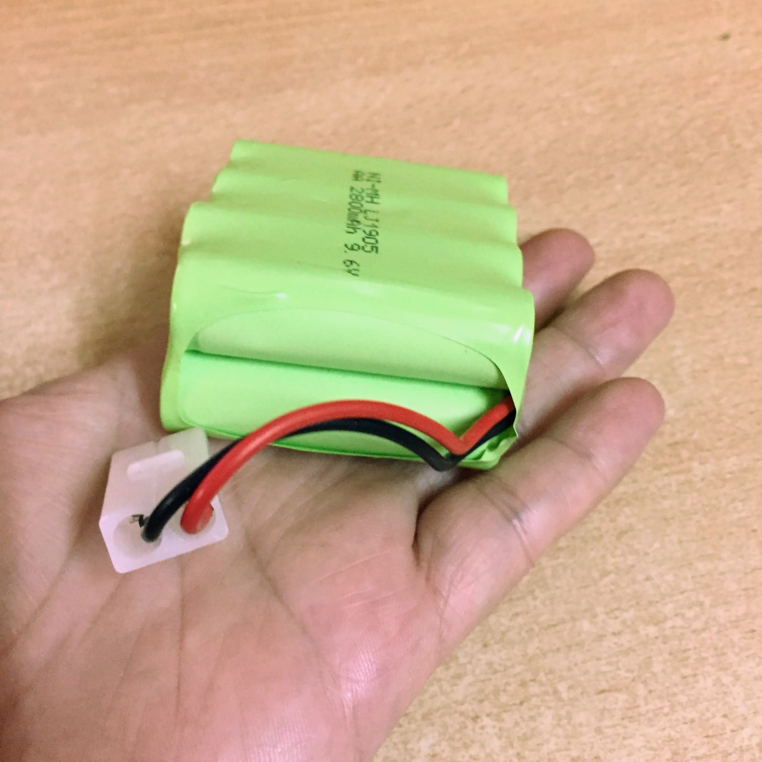 Pin sạc 9.6V dung lượng cao 2800mAh xếp 2 tầng chân cắm Jack Ket 2P