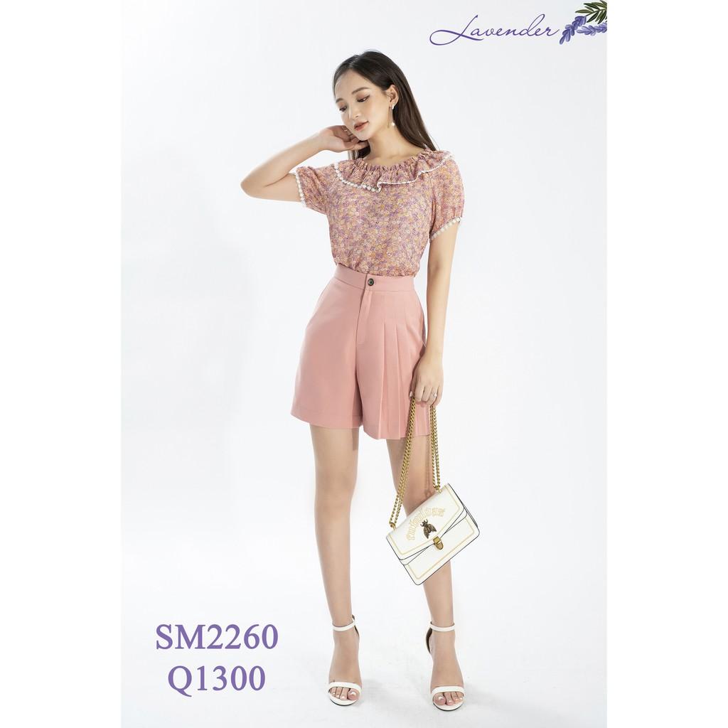 Áo Sơ mi nữ hoa nhí cổ thuyền cho các nàng công sở Hàng xưởng VN chất đẹp
