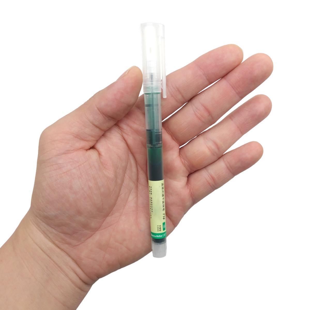 Bút Gel 0.5 mm - Snowhite T16 - Mực Xanh Lá