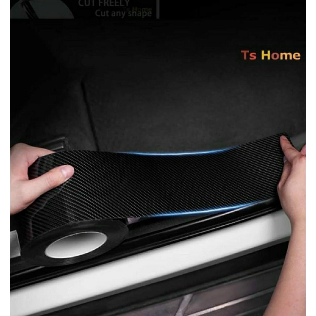 Decal Nano Dày - Dẻo Đa Năng, Chống Thấm, Chống Trầy Xước Cuộn Dài 3 Mét - Vân carbon - băng dính trong suốt - Đen Carbon