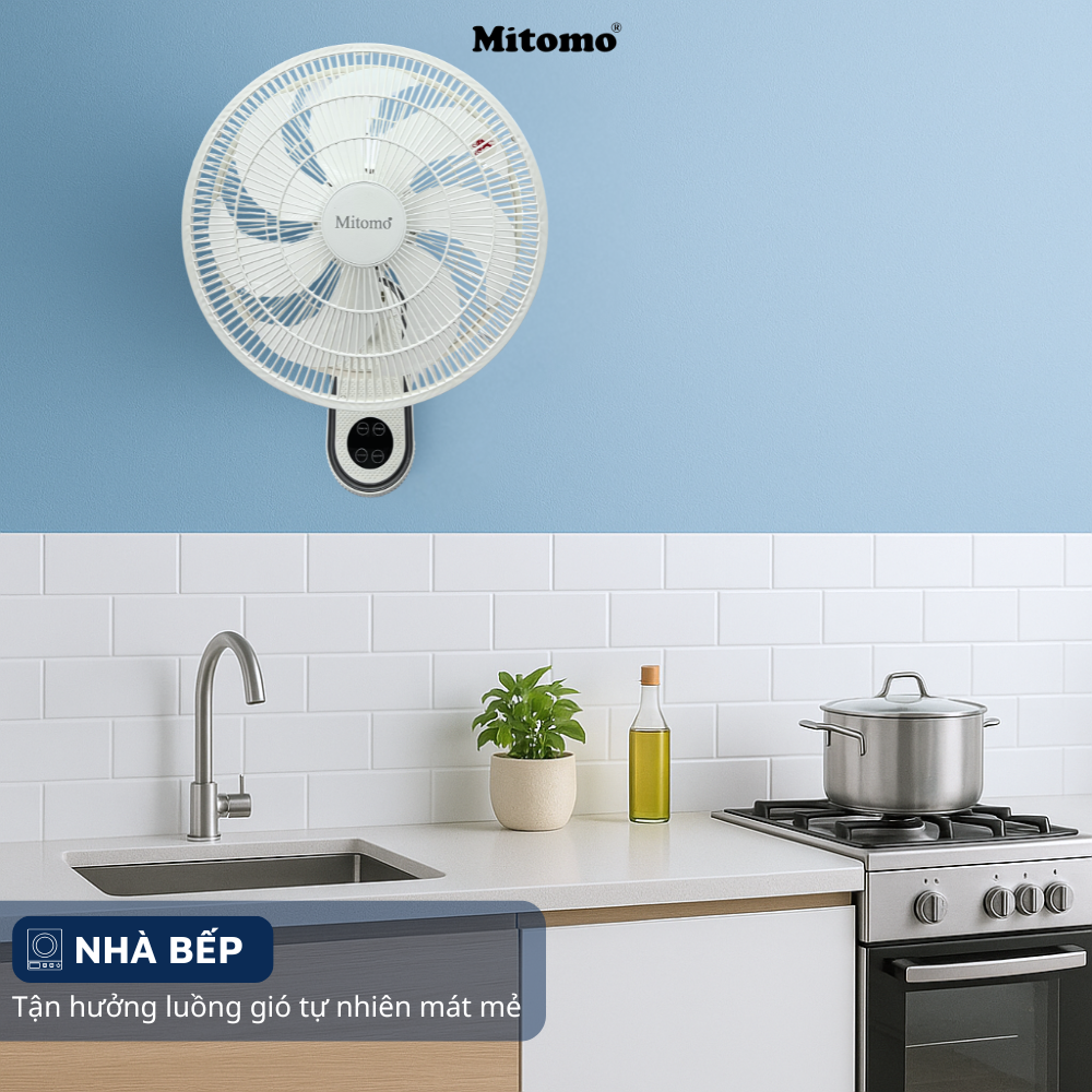 Quạt treo tường FTT-60AEC-D39W có remote, công suất 60W, hẹn giờ thông minh lên đến 12 tiếng - hàng chính hãng Bảo hành 2 năm