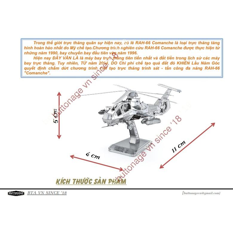 Mô Hình Lắp Ráp 3d Máy bay trực thăng tấn công RAH-66 Comanche