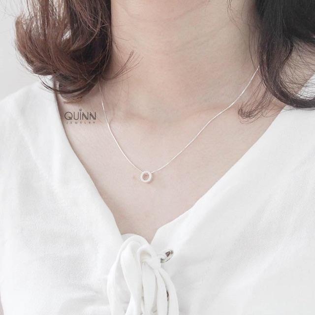 Dây chuyền vòng tròn đính đá bé