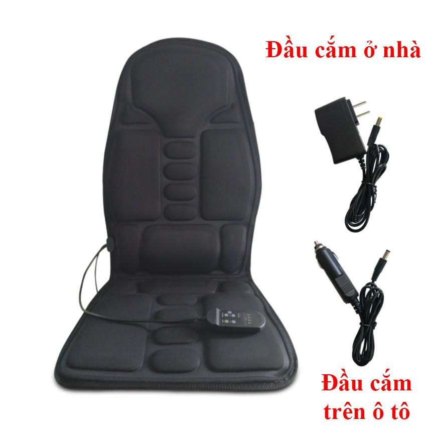 Đệm massage toàn thân 8 vùng dùng cho gia đình và trên xe hơi Full body massage (12V/220V)