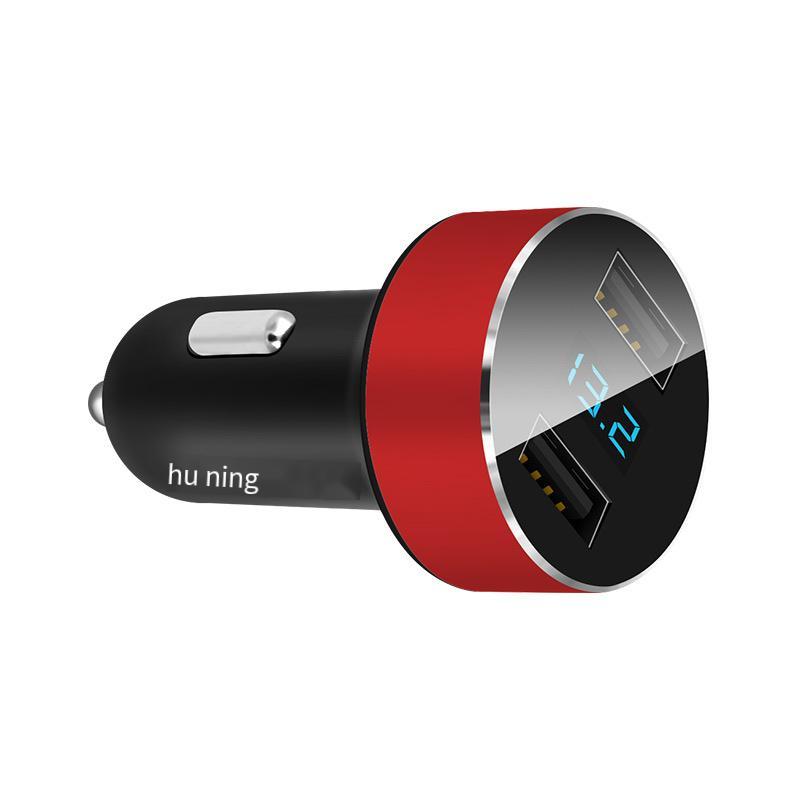Giá thấp nhất bộ sạc xe hơi hiện đại bộ sạc điện thoại di động trên xe hơi USB kép sạc nhanh sạc xe hơi màn hình hiển thị điện áp bộ sạc xe hơi