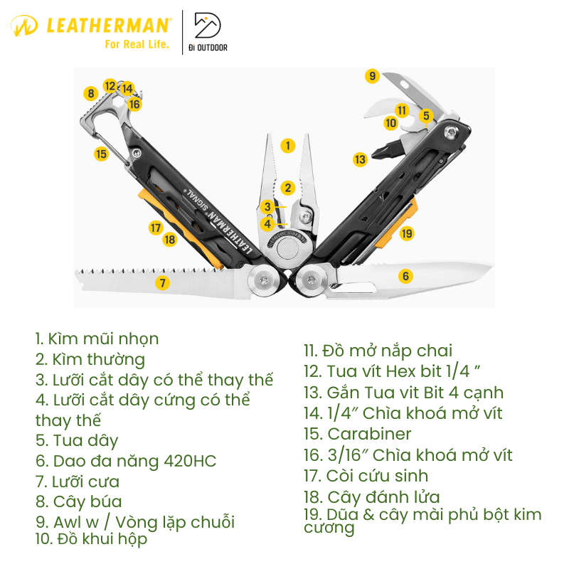Kìm Đa Năng Leatherman SIGNAL - Multi-Tool 19 Tools