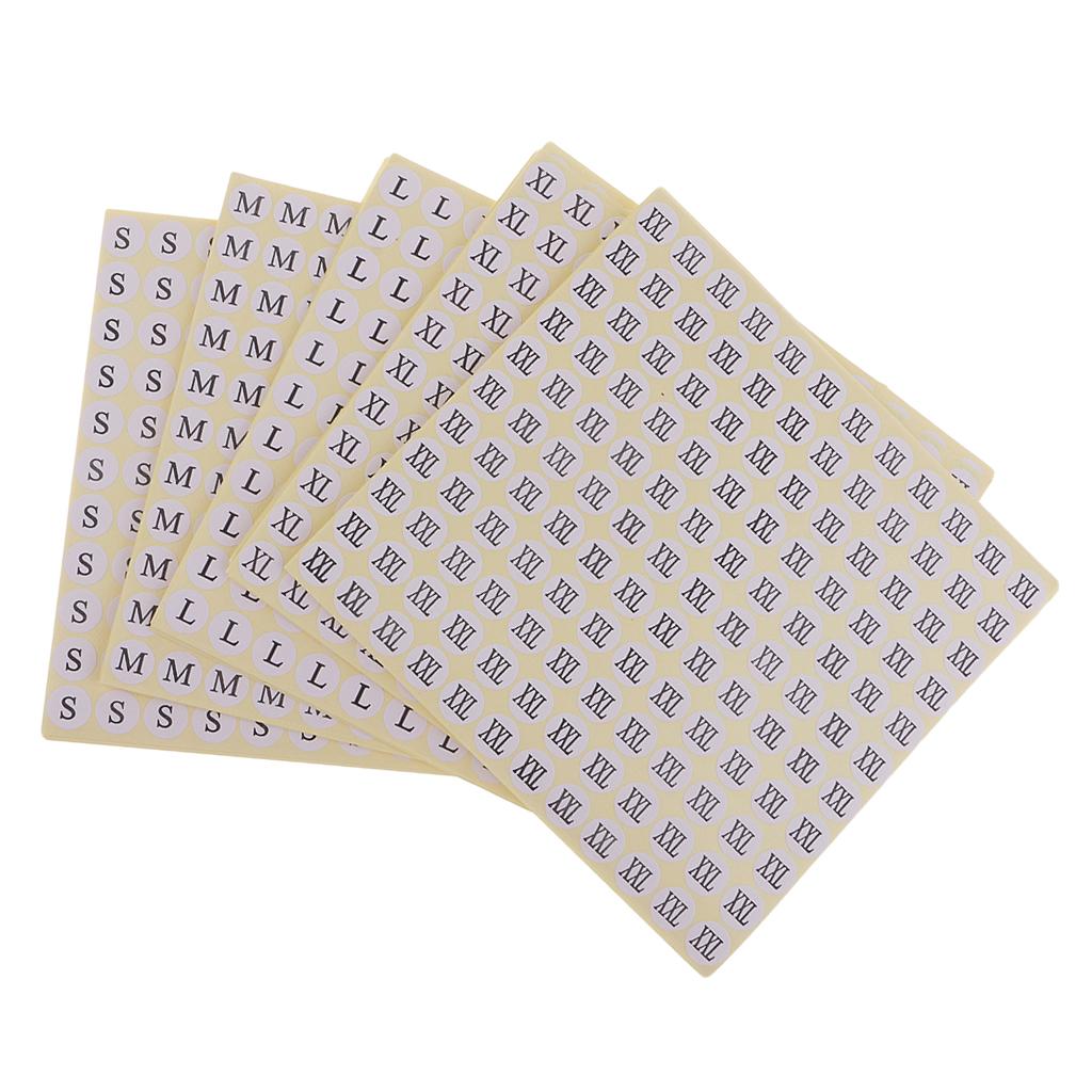 White on Black Round Shape Retail Size Stickers Adhesive 75, Labels Clothing