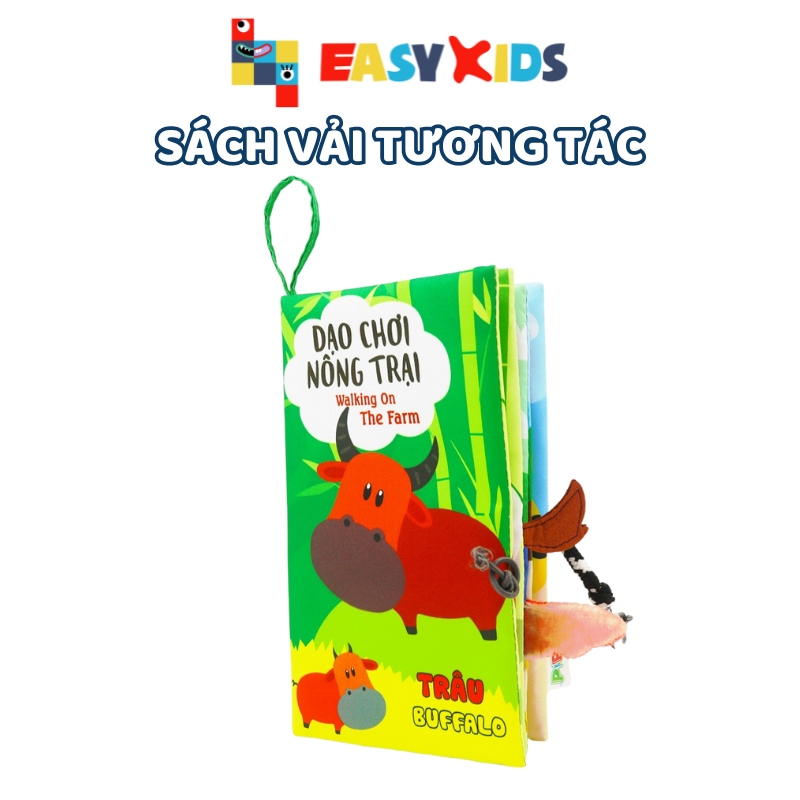 Sách Vải Tương Tác Cho Bé Đoán Đuôi Con Vật