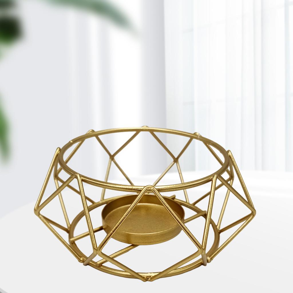 Tea Light Candle Holder Metal Cage Candlestick for Desktop Home Decoration