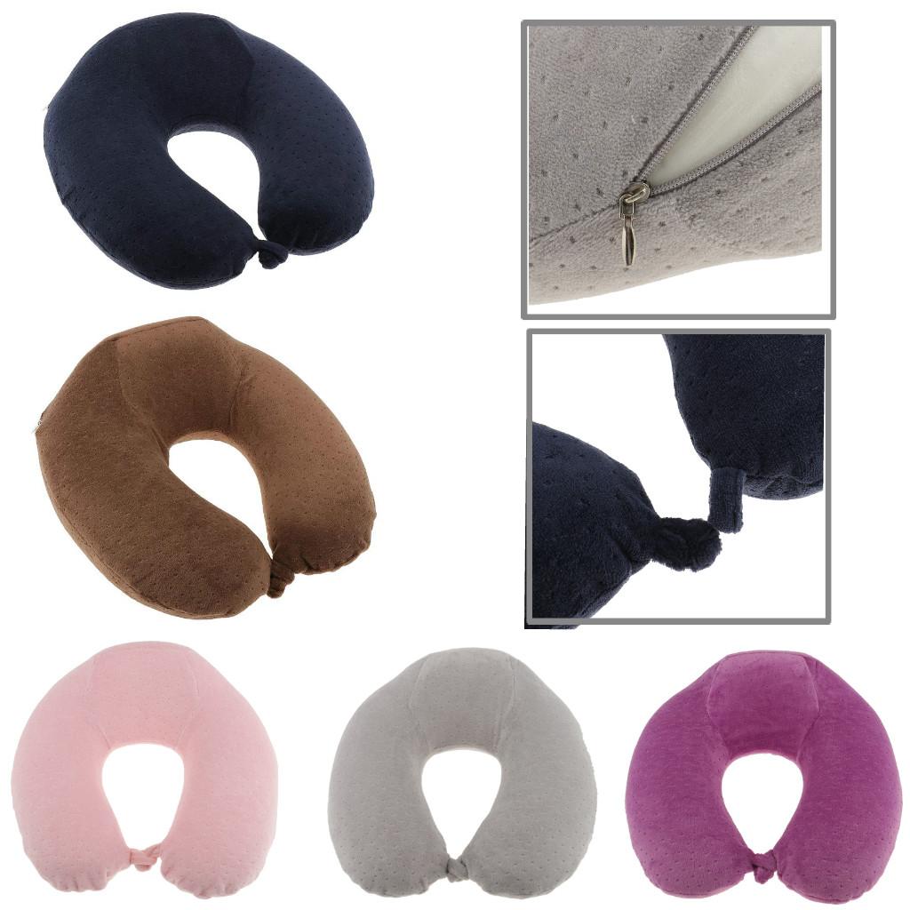 Memory Foam Travel Neck Pillow Head Support Sleeping Cushion for Home Office Travel