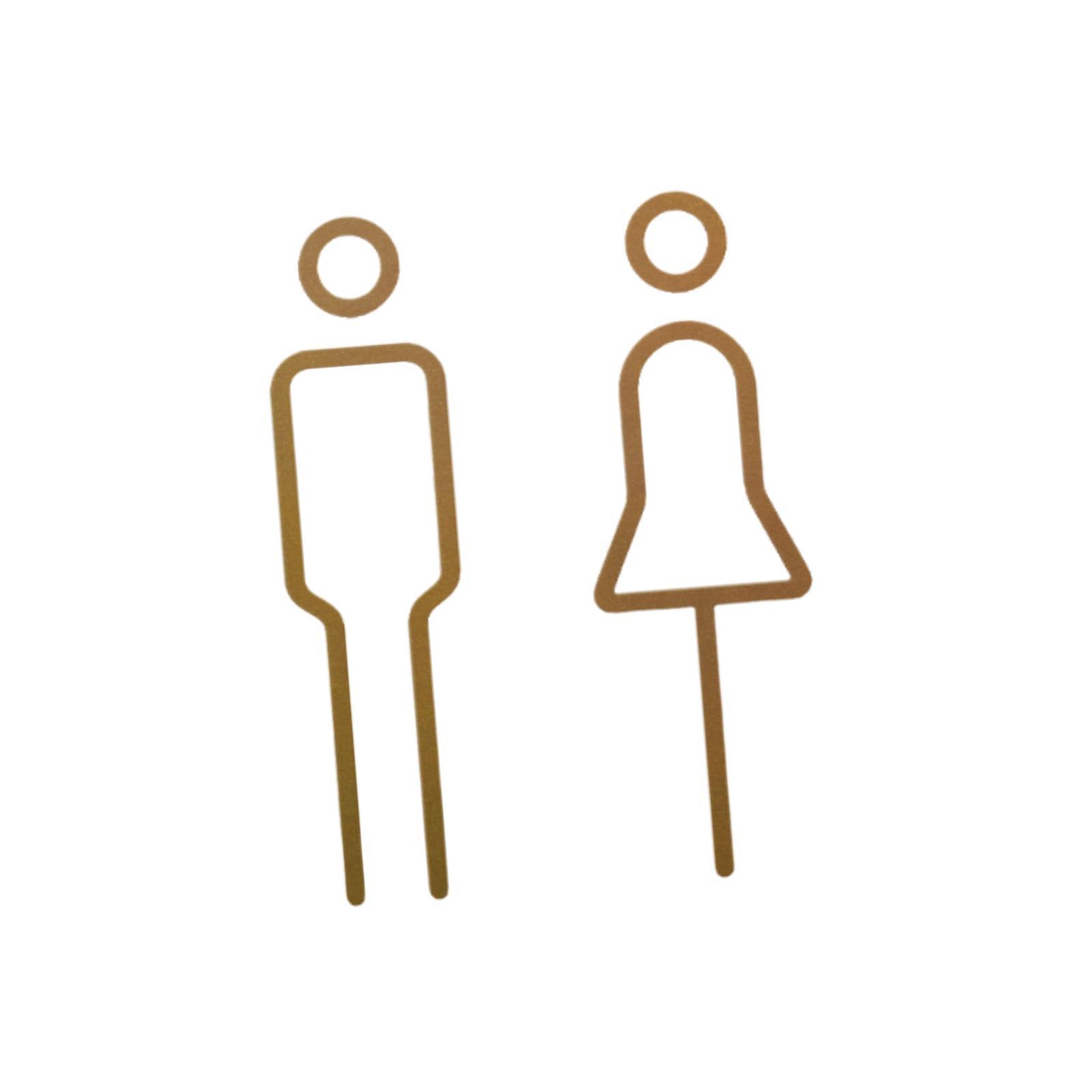 Men Women Toilet Sign Loo Lightweight Toilet Symbol Sign for Parks Bar Store