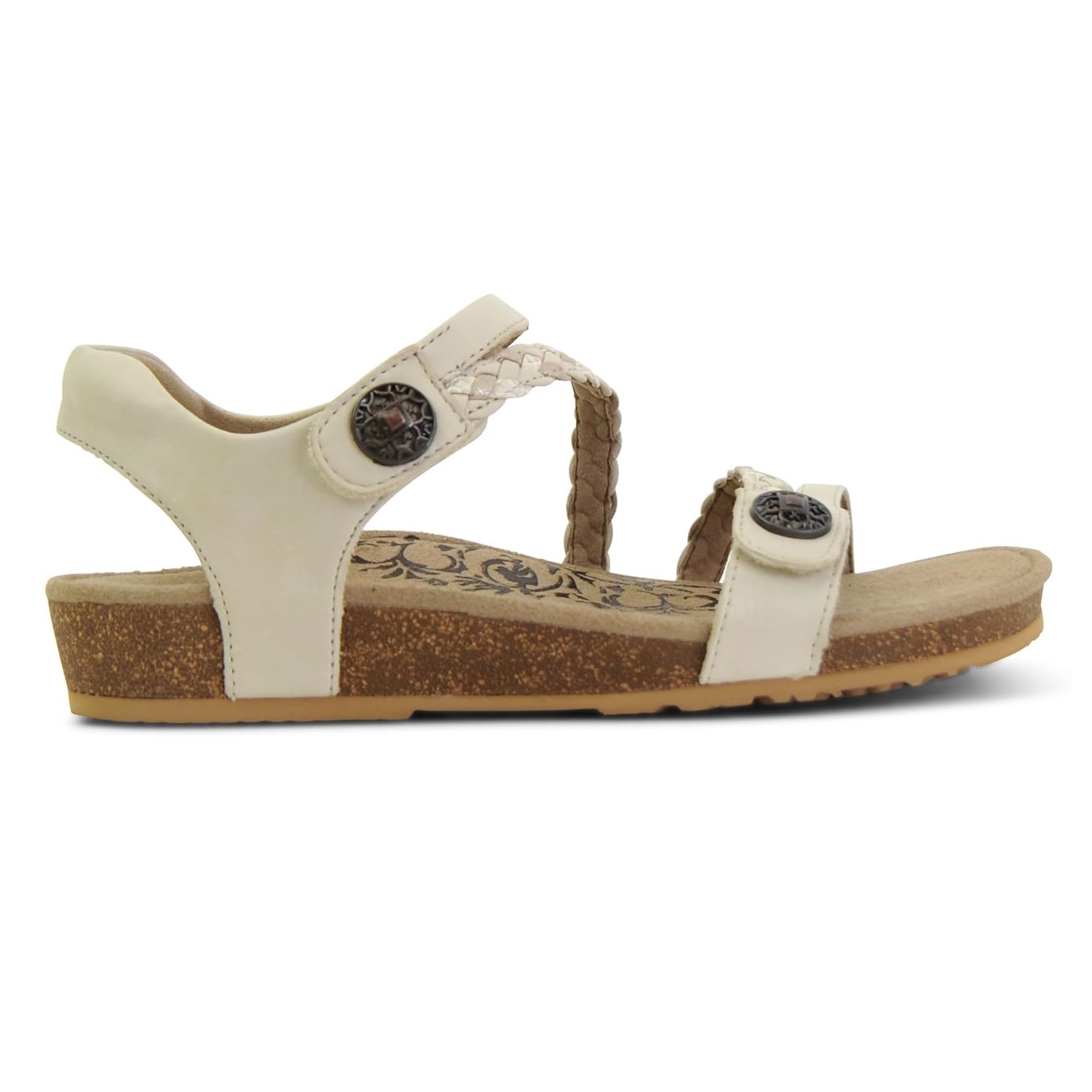 Giày sandal da sức khoẻ nữ Aetrex Jillian Ivory