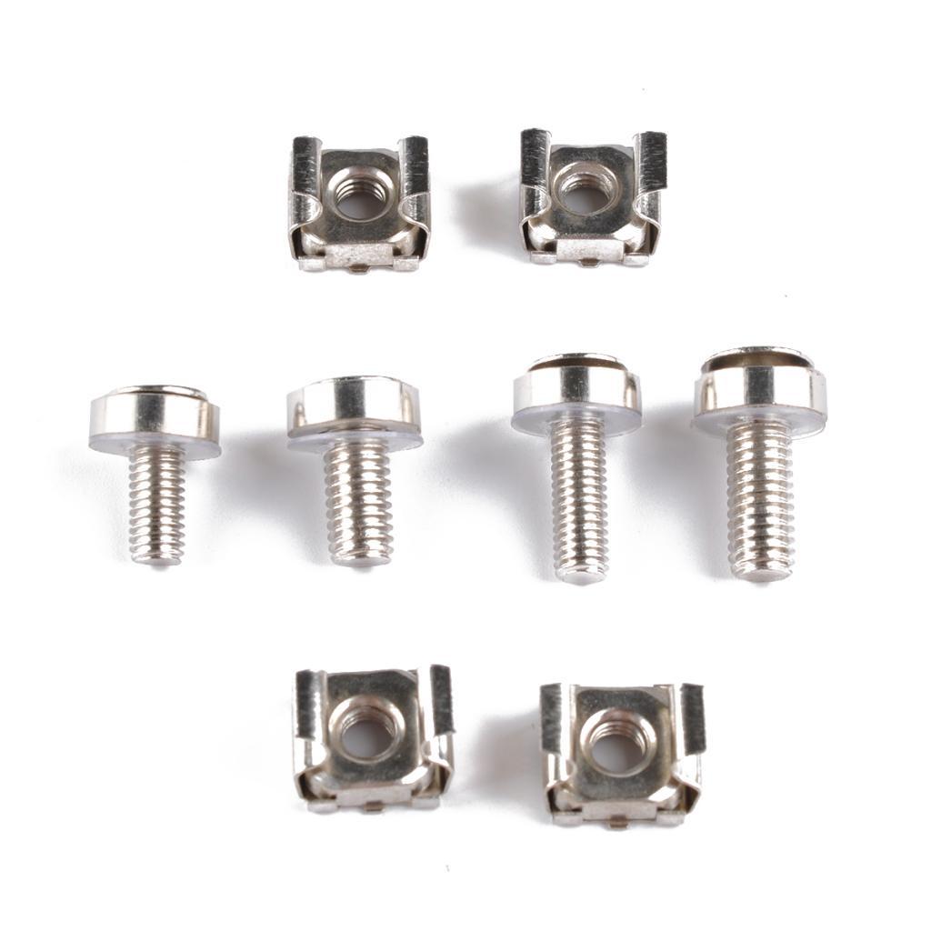 100 Pack of M5*16 M5*20 M6*16 M6*20 Rack Mount Screws Washers & Cage Nuts
