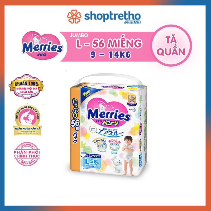 Bỉm quần Merries Jumbo L56 (9-14kg)