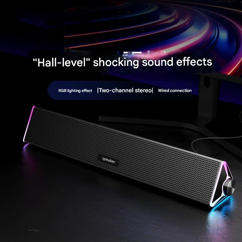 Loa thanh vi tính E3105 led RGB cho máy tính Laptop hàng nhập khẩu
