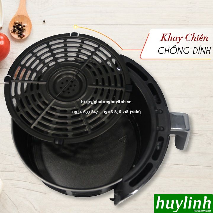 Nồi chiên không dầu Magic Korea A802 - Dung tích 4.6 lít - Công suất 1500W - Đen - Đỏ - Hàng chính hãng