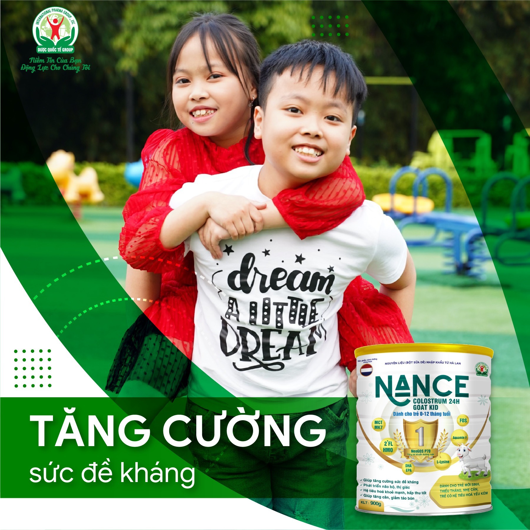 Sữa Bột NANCE Colostrum 24h Goat Kid Kích Thích Trẻ Ăn Ngon Miệng, Giảm Táo Bón